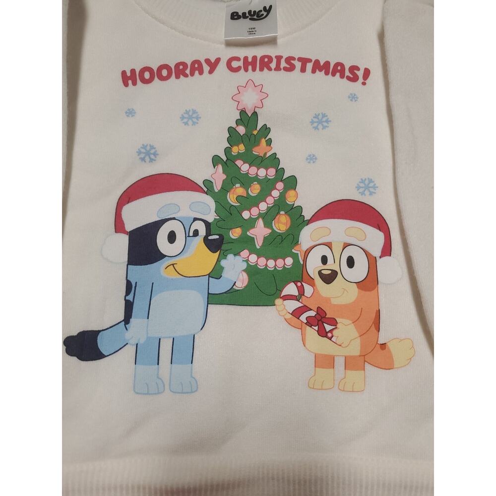 NWT Bluey Christmas Girly Outfit Size 18M Toddler Holiday Dress Set - Picture 4 of 5